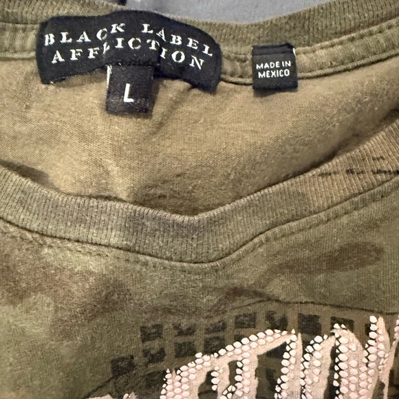 Affliction Black Label Camo Fallen Raiders T-Shirt Size Large. - Picture 4 of 5